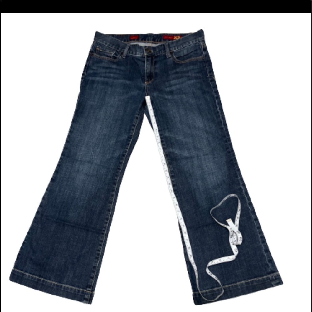 Express Eva Full Leg Mid Rise Flair/Wide Jean